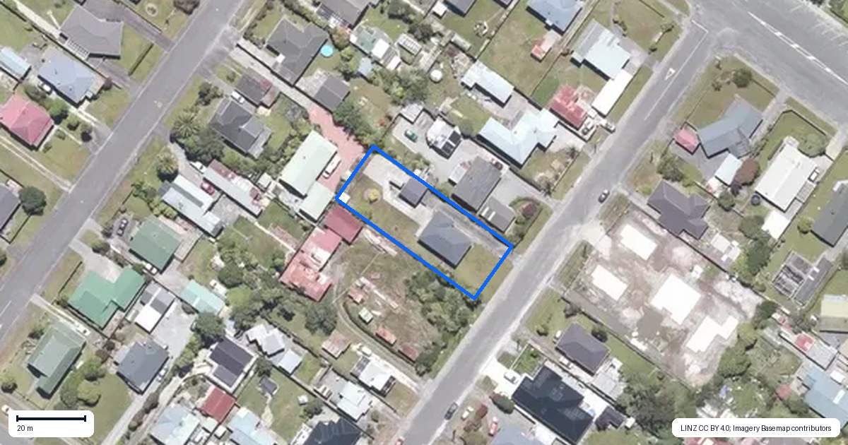 Property context map for 127 Hoffman Street, Hokitika