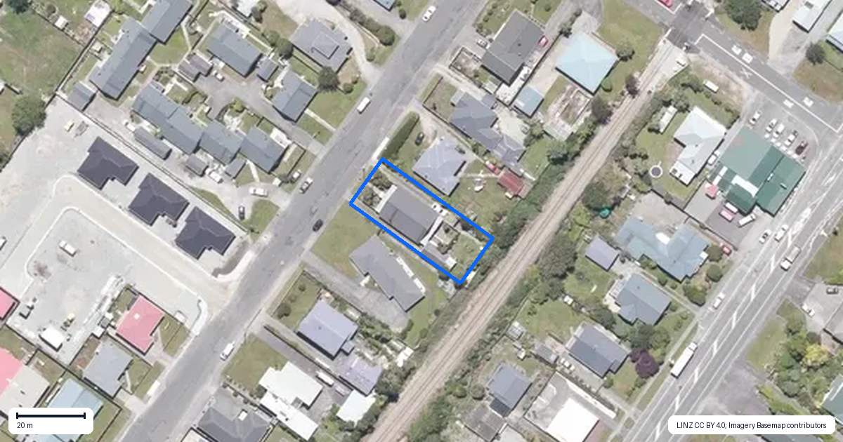 Property context map for 136 Sewell Street, Hokitika