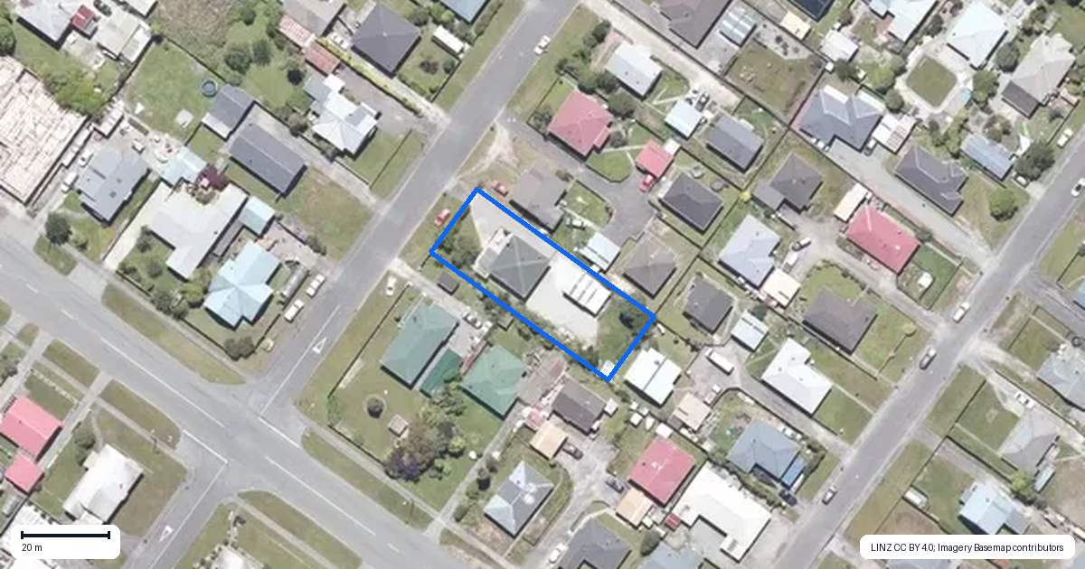 Property context map for 40 Davie Street, Hokitika
