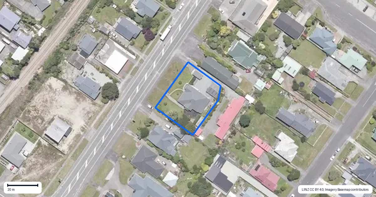 Property context map for 124 Fitzherbert Street, Hokitika