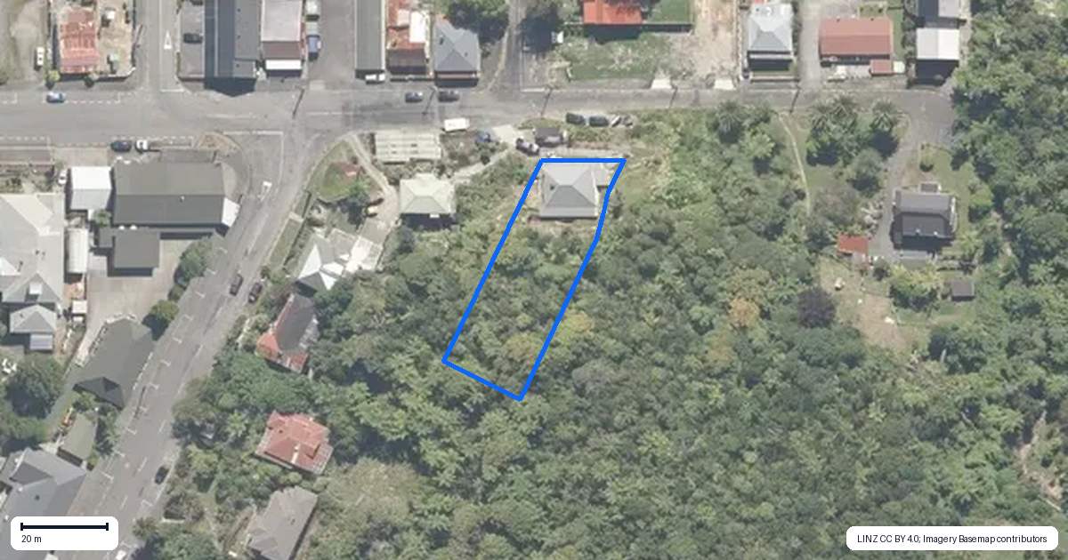 Property context map for 40 Chapel Street, Greymouth