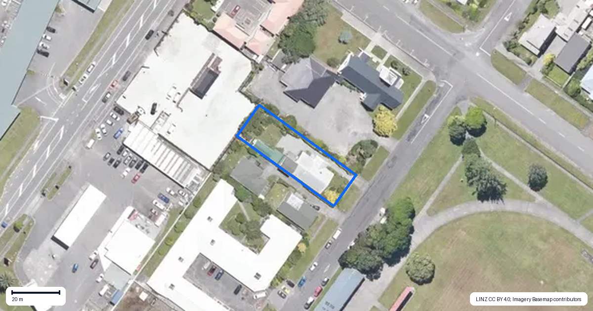 Property context map for 55 Bealey Street, Hokitika