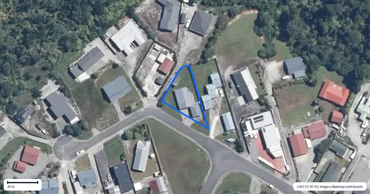 Property context map for 1 Nyhon Place, Haast