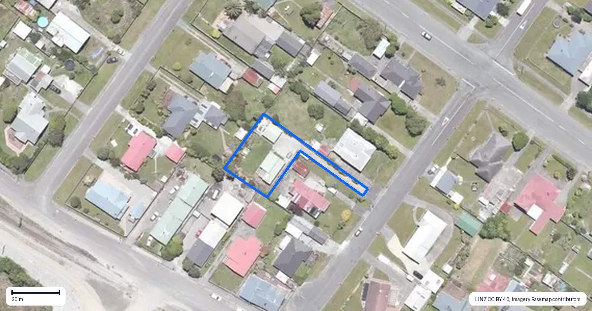 Property context map for 17 Hoffman Street, Hokitika