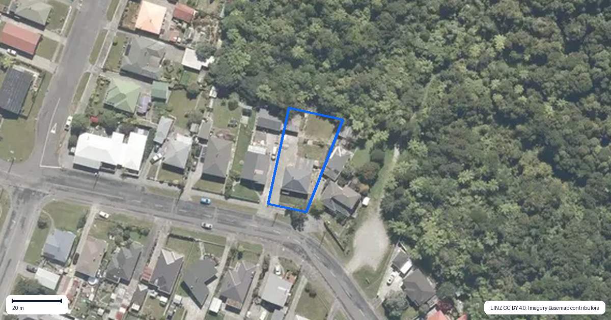 Property context map for 103 Marsden Road, Greymouth