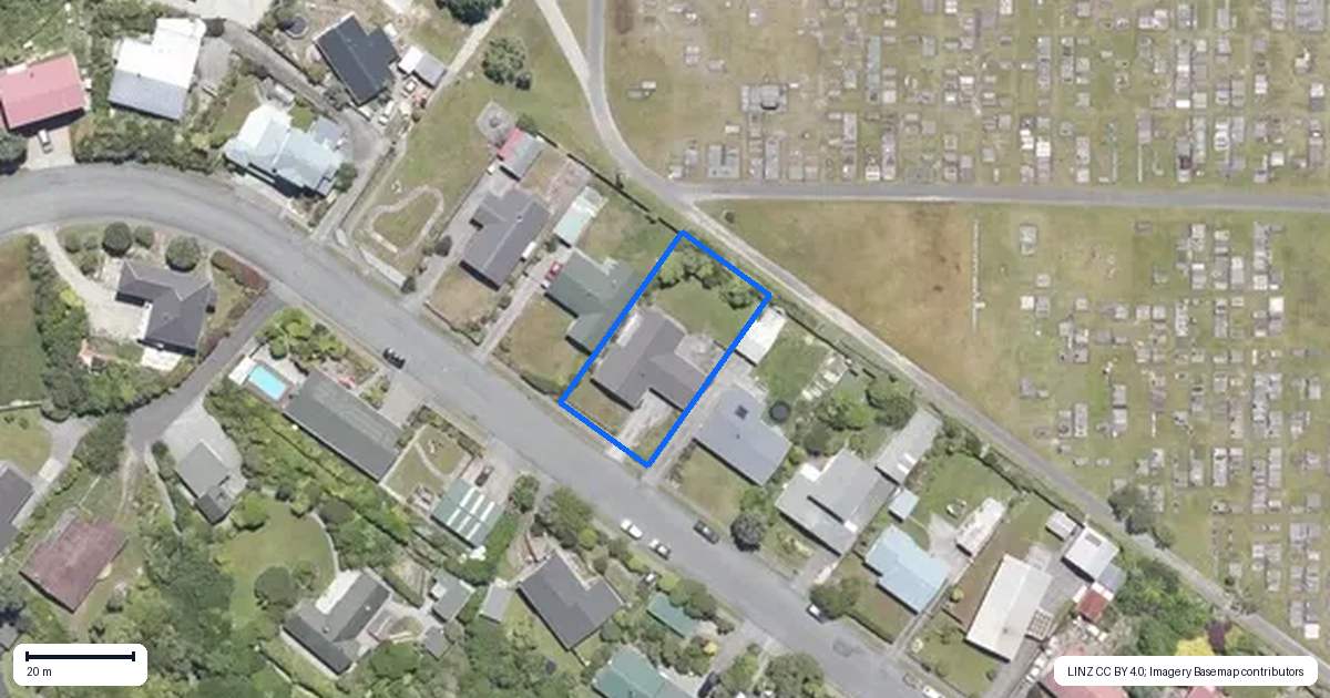Property context map for 20 Whitcombe Terrace, Hokitika