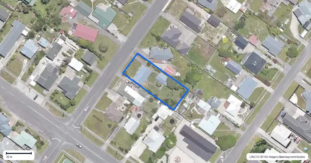 Property context map for 156 Bealey Street, Hokitika
