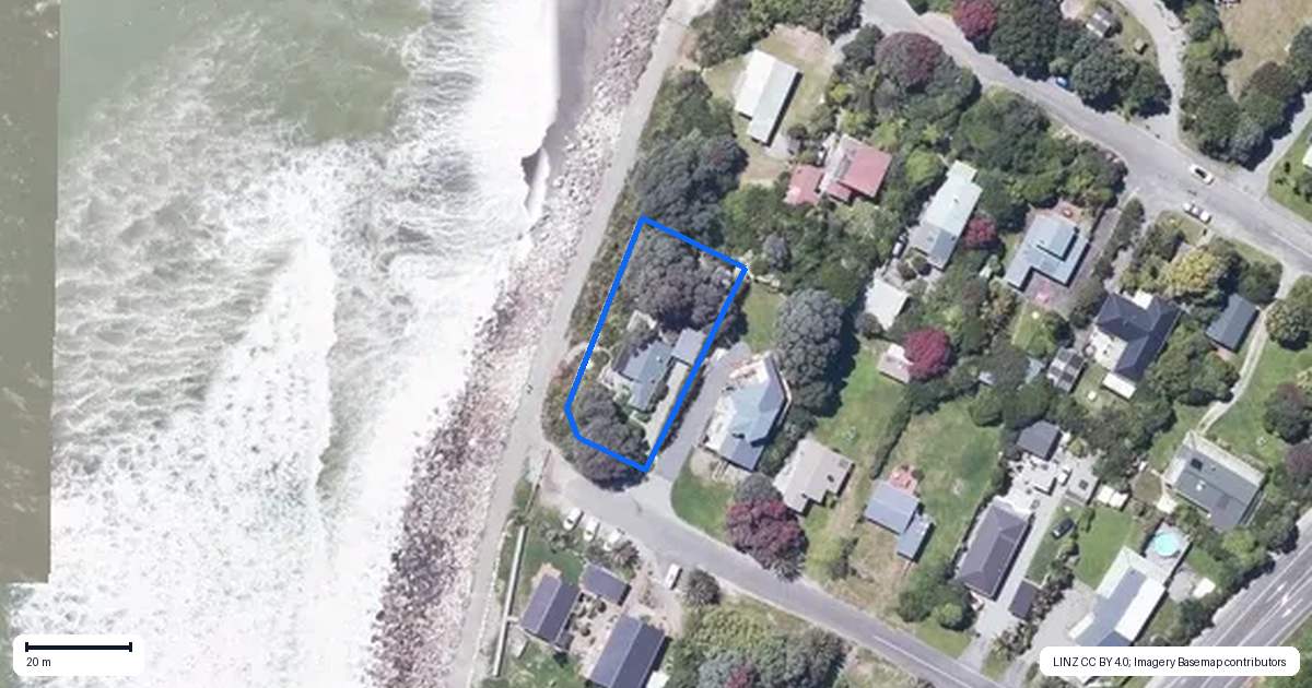 Property context map for 1 Webb Street, Punakaiki