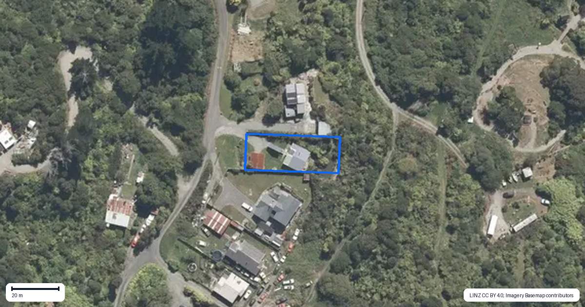 Property context map for 20 Ross Street, Dunollie, Runanga