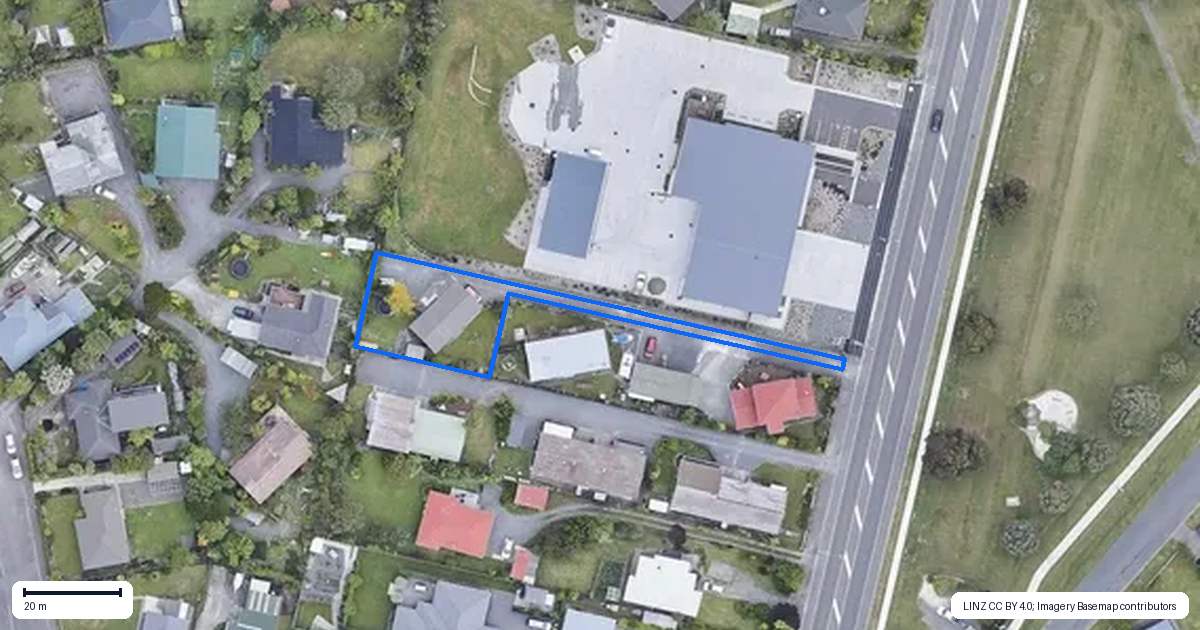 Property context map for 34B Churchill Street, Kaikoura