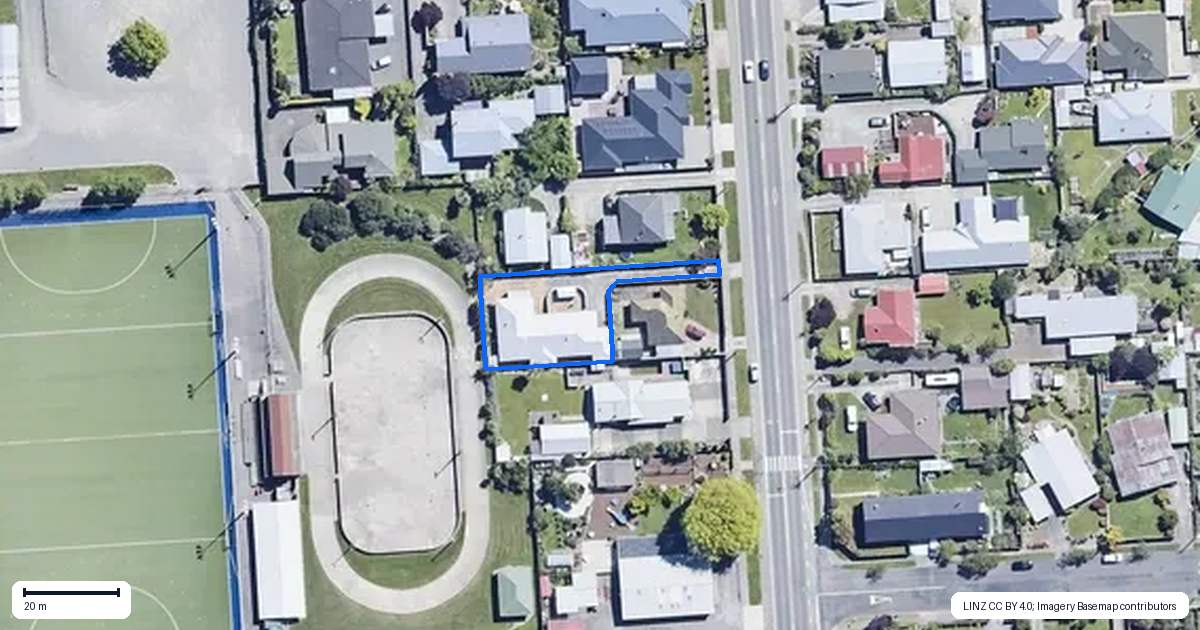 Property context map for 44B Redwood Street, Blenheim