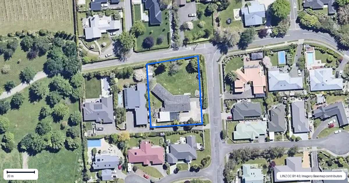 Property context map for 57 Adams Lane, Springlands, Blenheim