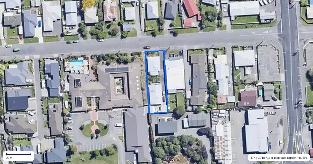 Property context map for 29 Parker Street, Mayfield, Blenheim