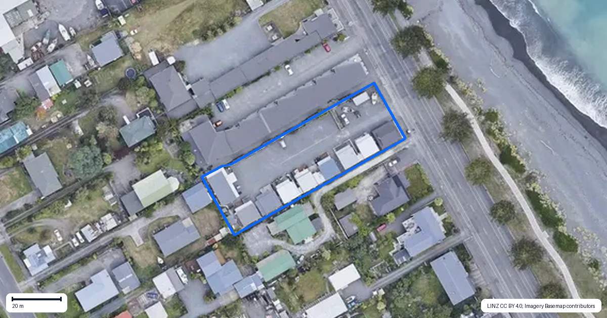 Property context map for 2/132 Esplanade, Kaikoura