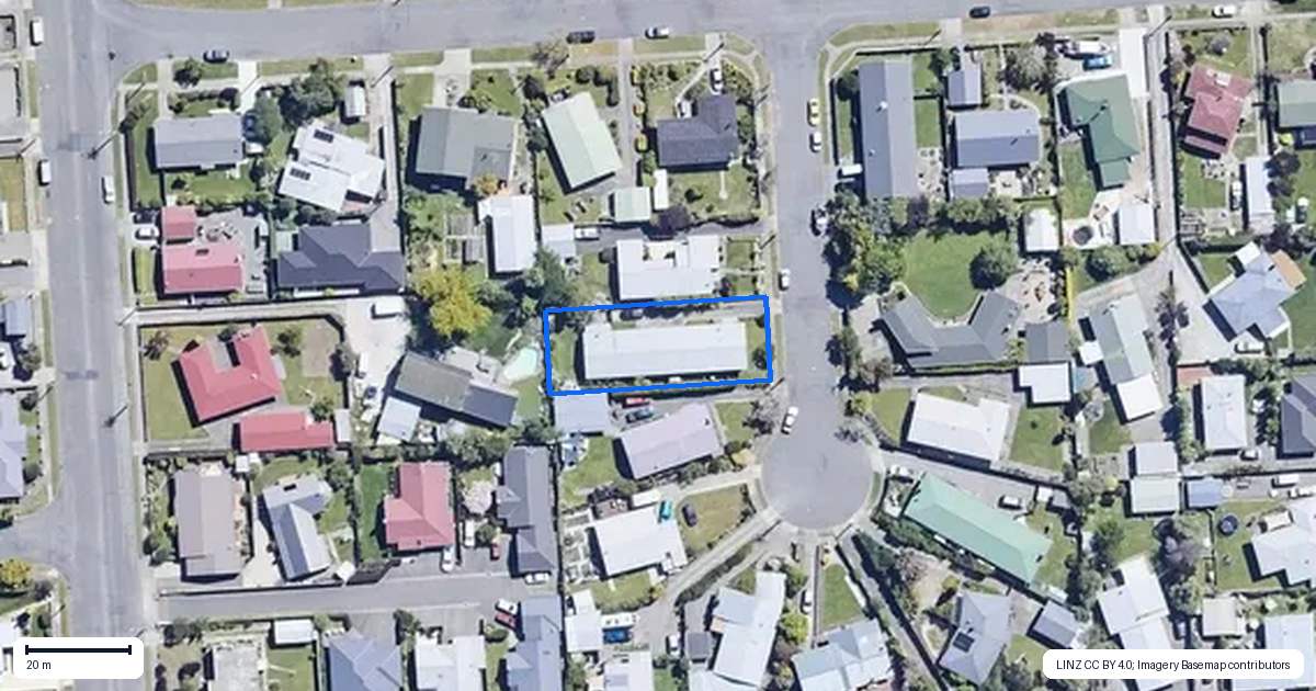 Property context map for 6B Washington Crescent, Redwoodtown, Blenheim
