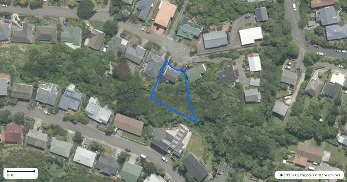 Property context map for 76B Collier Avenue, Karori, Wellington