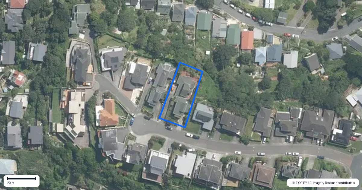 Property context map for 12A Bay Lair Grove, Island Bay, Wellington