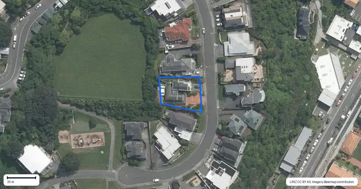 Property context map for 12B Treasure Grove, Hataitai, Wellington