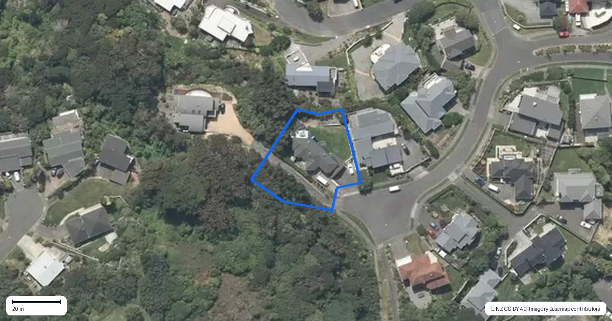 Property context map for 12 The Topdeck, Whitby, Porirua