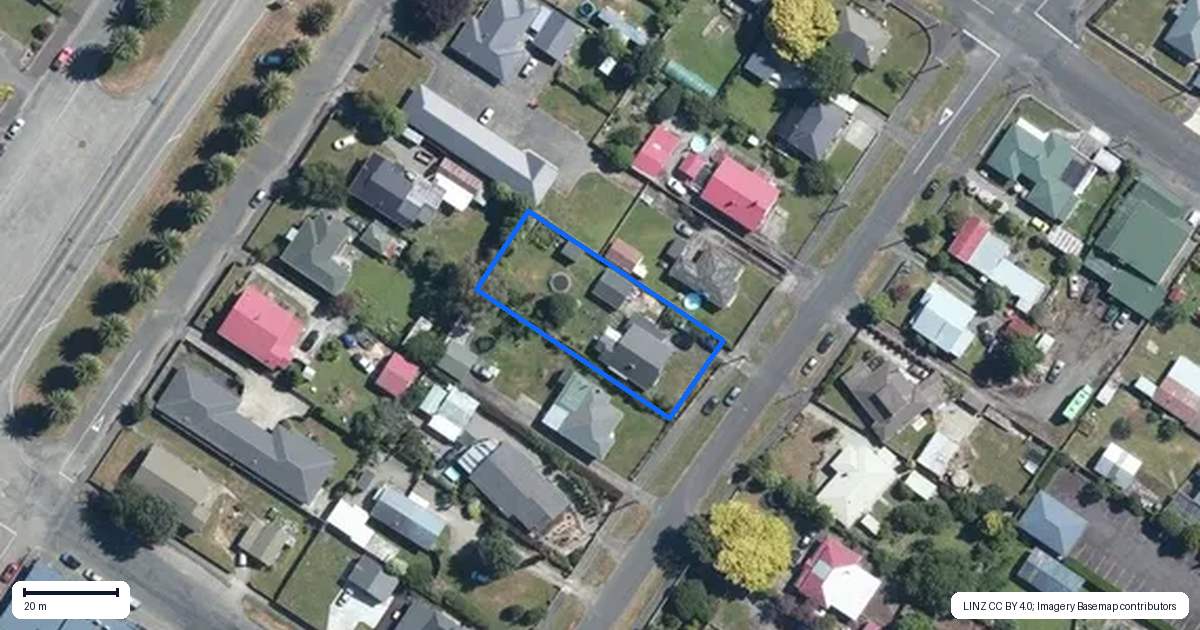 Property context map for 64 Sedcole Street, Pahiatua