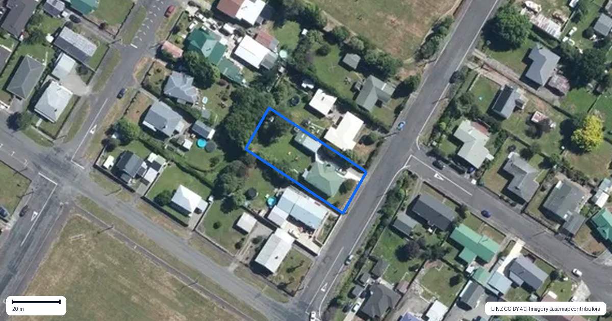 Property context map for 50 Huxley Street, Pahiatua