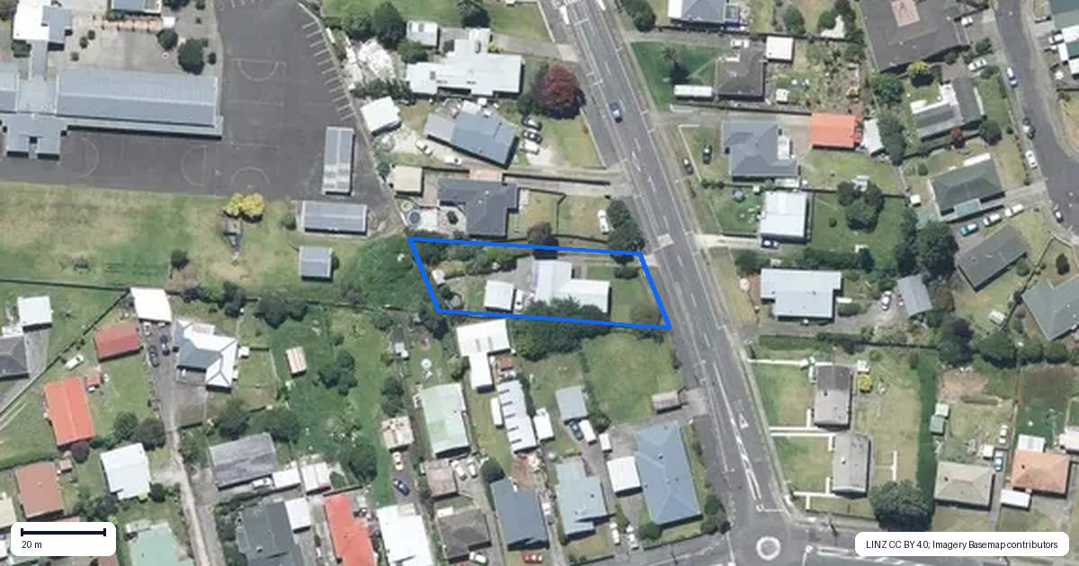 Property context map for 1A Totara Street, Tawhero, Whanganui