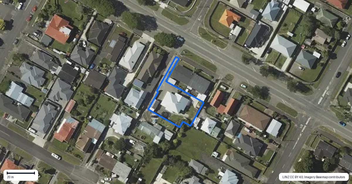 Property context map for 556A Queen Street East, Levin