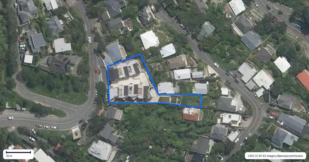 Property context map for 4/25 Thane Road, Roseneath, Wellington