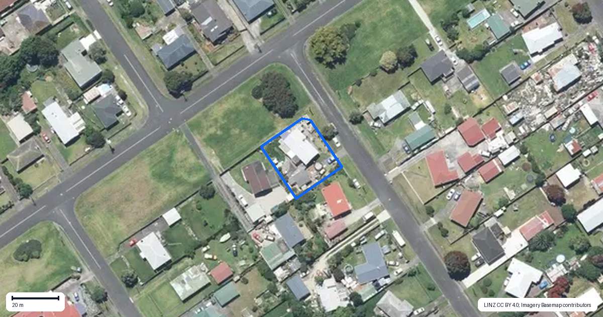 Property context map for 29 Laird Street, Castlecliff, Whanganui