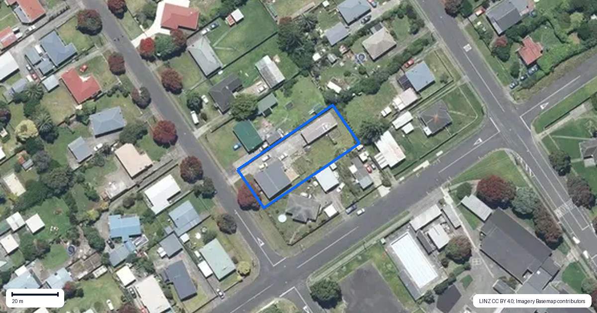 Property context map for 40 Thatcher Street, Castlecliff, Whanganui