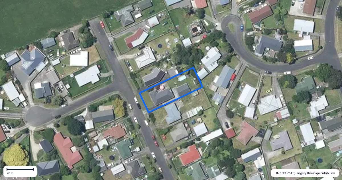 Property context map for 20 Camellia Avenue, Aramoho, Whanganui