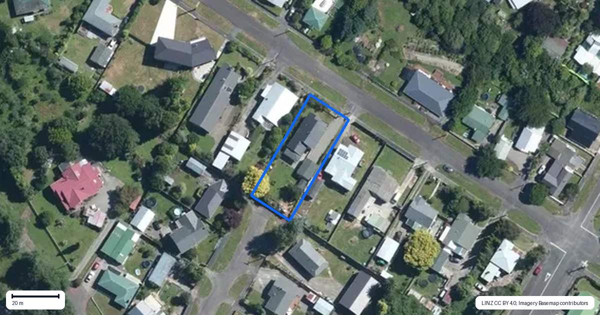Property context map for 41 Tui Street, Pahiatua