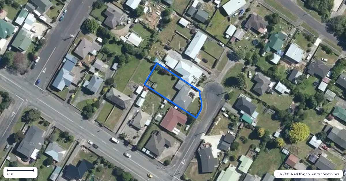 Property context map for 8 Victoria Street, Pahiatua