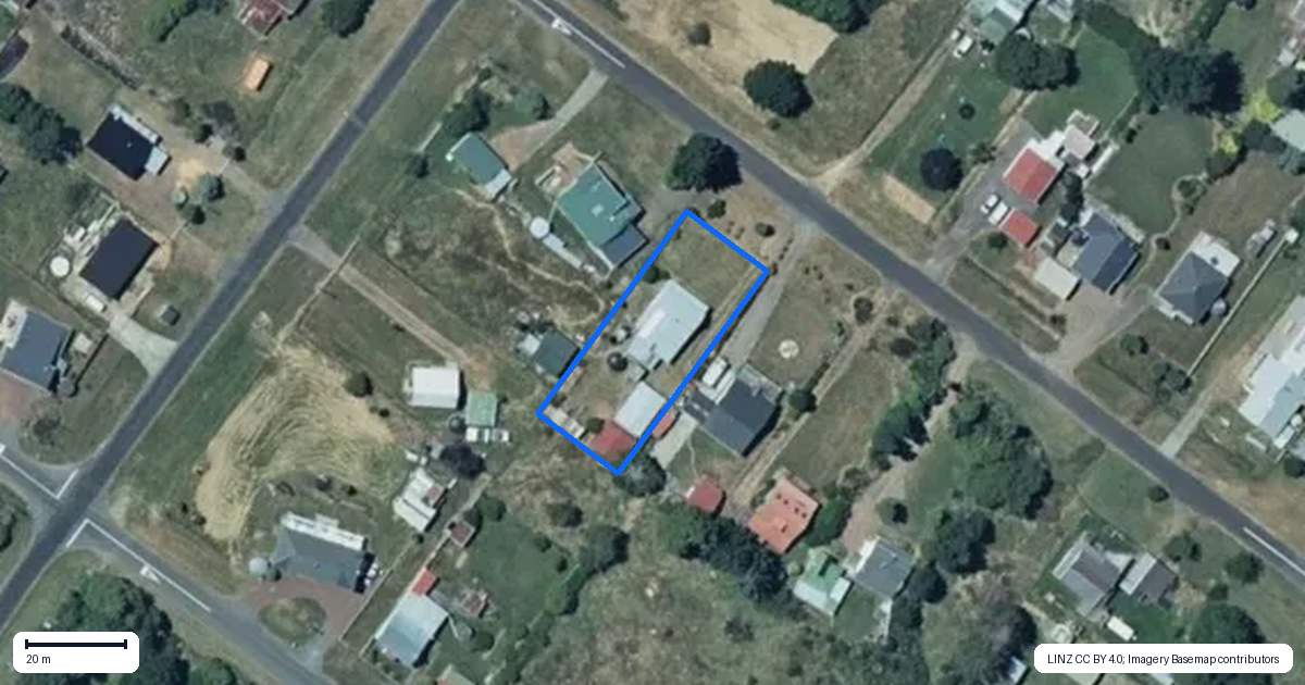 Property context map for 38 Miharo Street, Rangataua, Ohakune