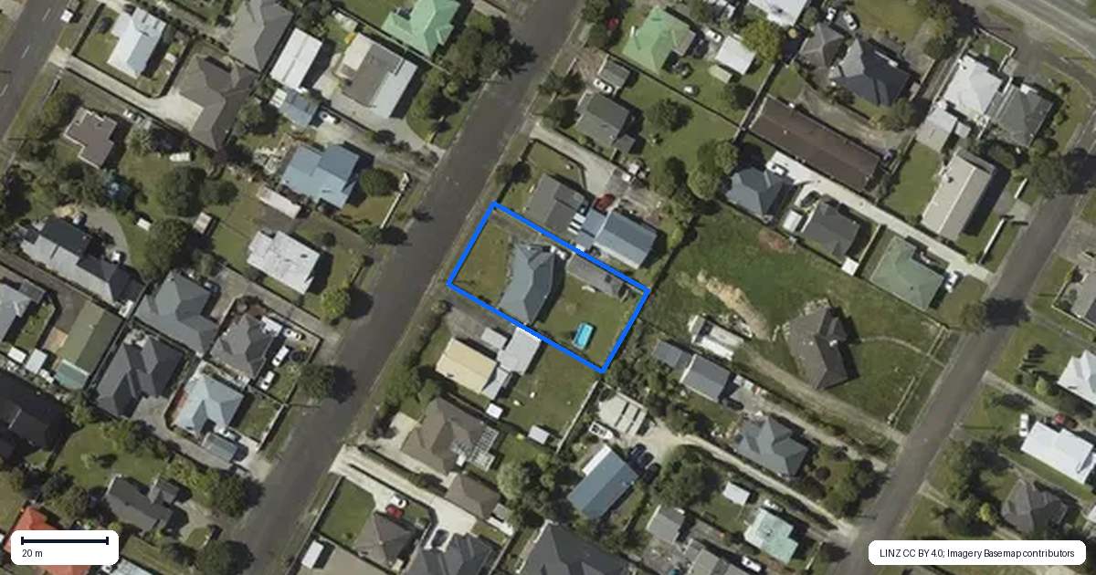 Property context map for 46 George Street, Levin