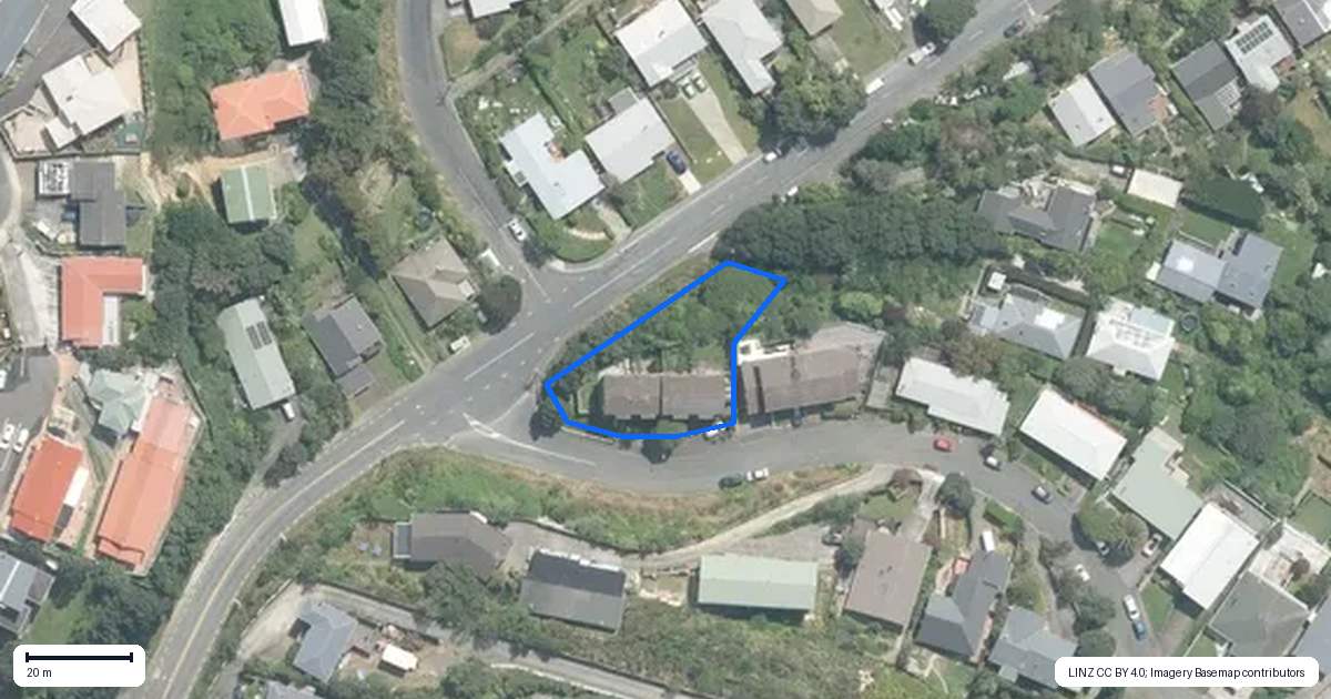 Property context map for 3A Southern Cross Crescent, Island Bay, Wellington