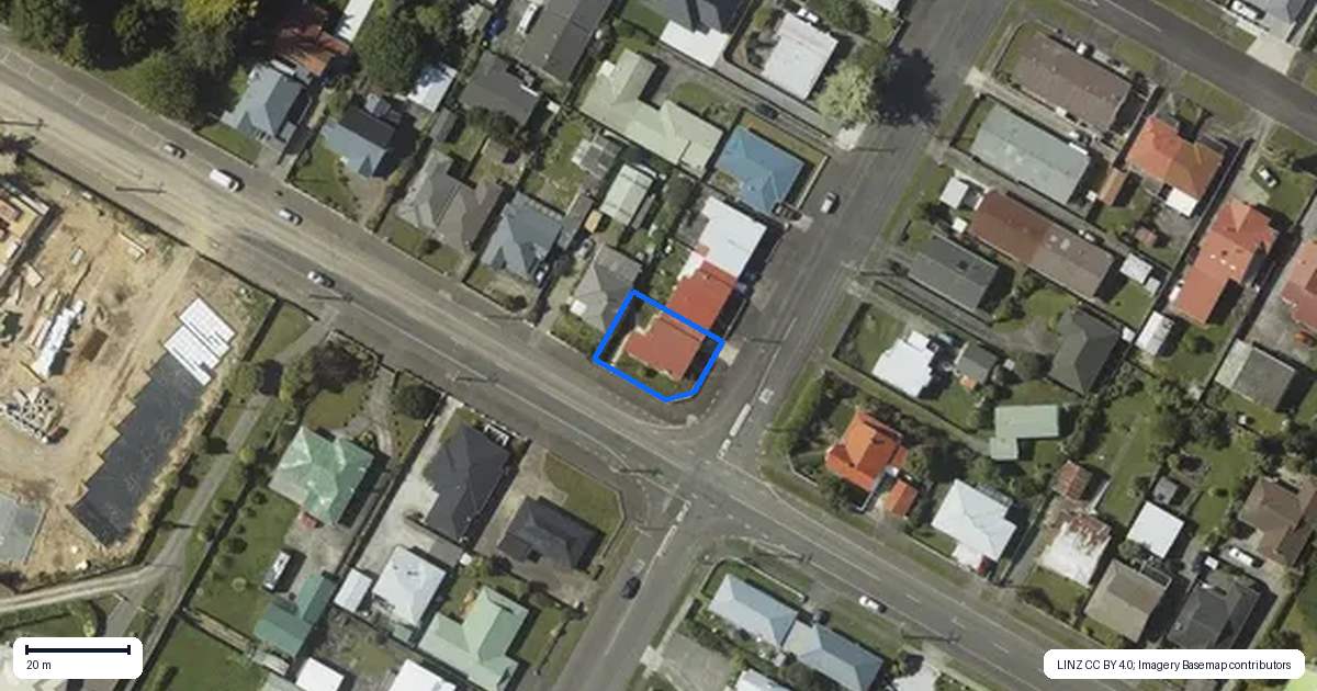 Property context map for 75 Winchester Street, Levin