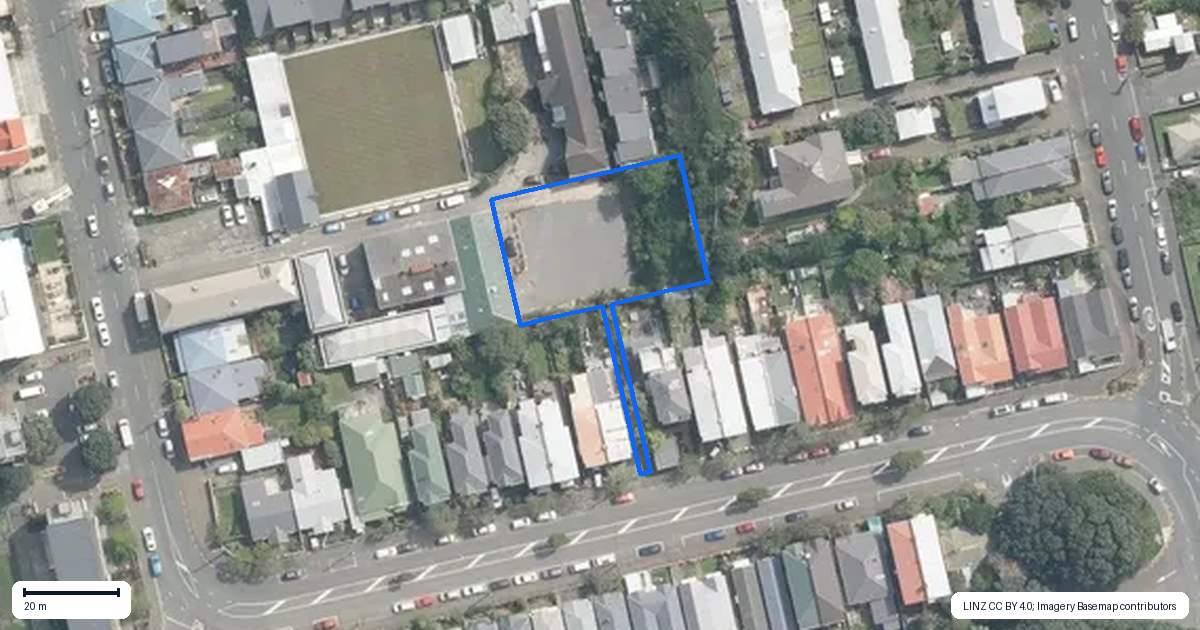 Property context map for 305A Mansfield Street, Newtown, Wellington