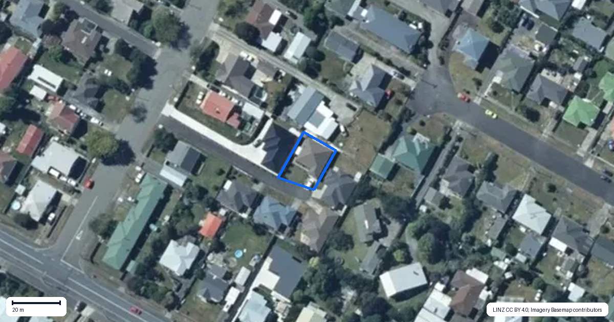 Property context map for 12A Sussex Street, Levin