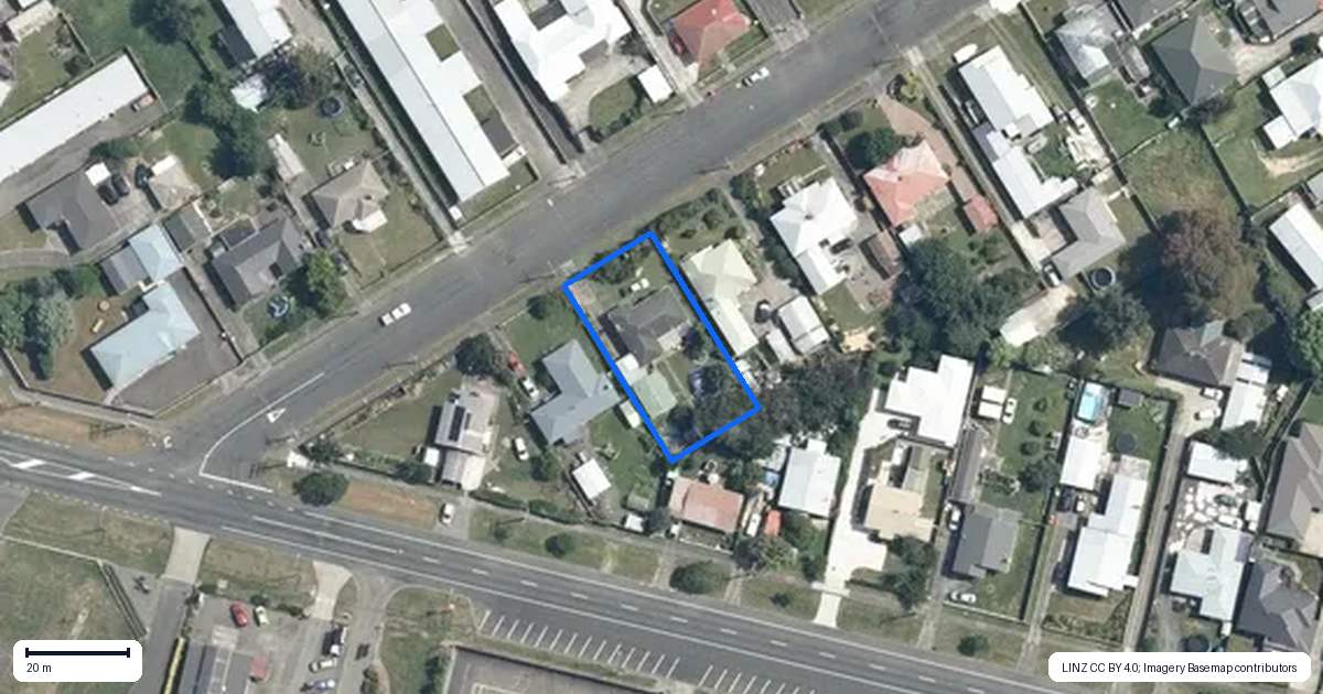 Property context map for 5 Russell Street, Feilding