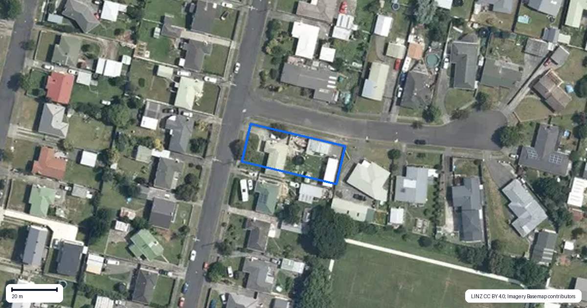 Property context map for 29 Andrew Street, Feilding