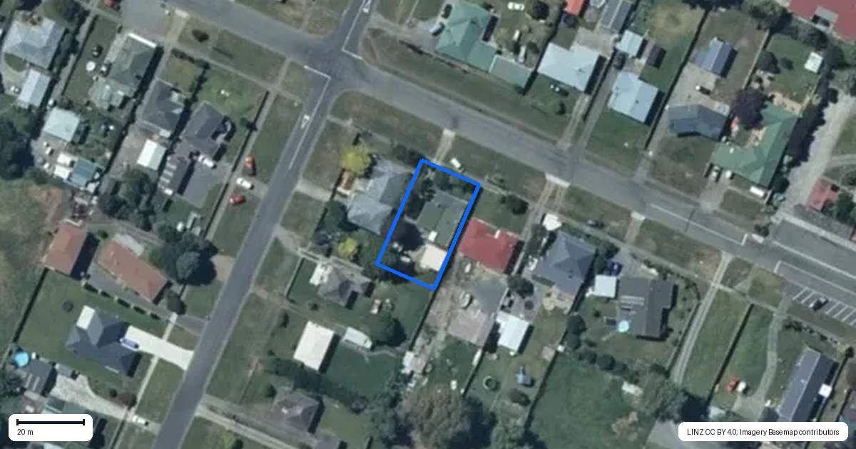Property context map for 44 Coley Street, Foxton