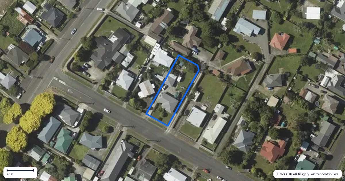 Property context map for 7 Roosevelt Street, Levin