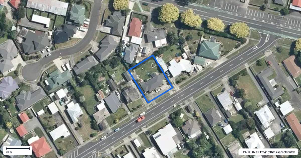 Property context map for 76 Monmouth Street, Feilding