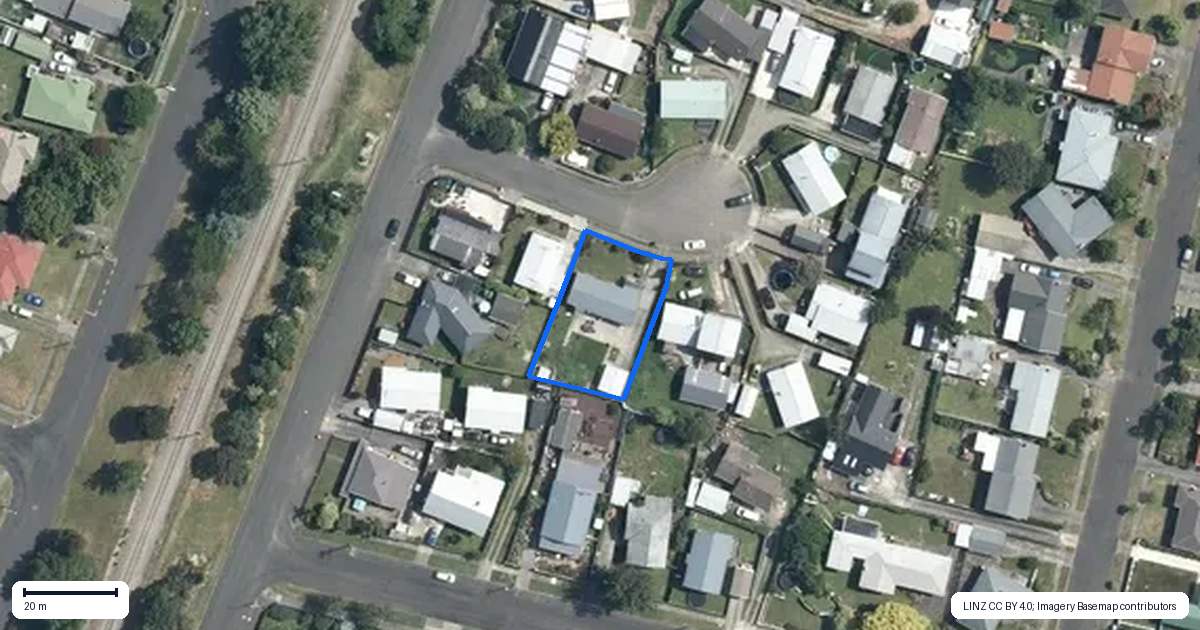 Property context map for 8 Harding Place, Feilding