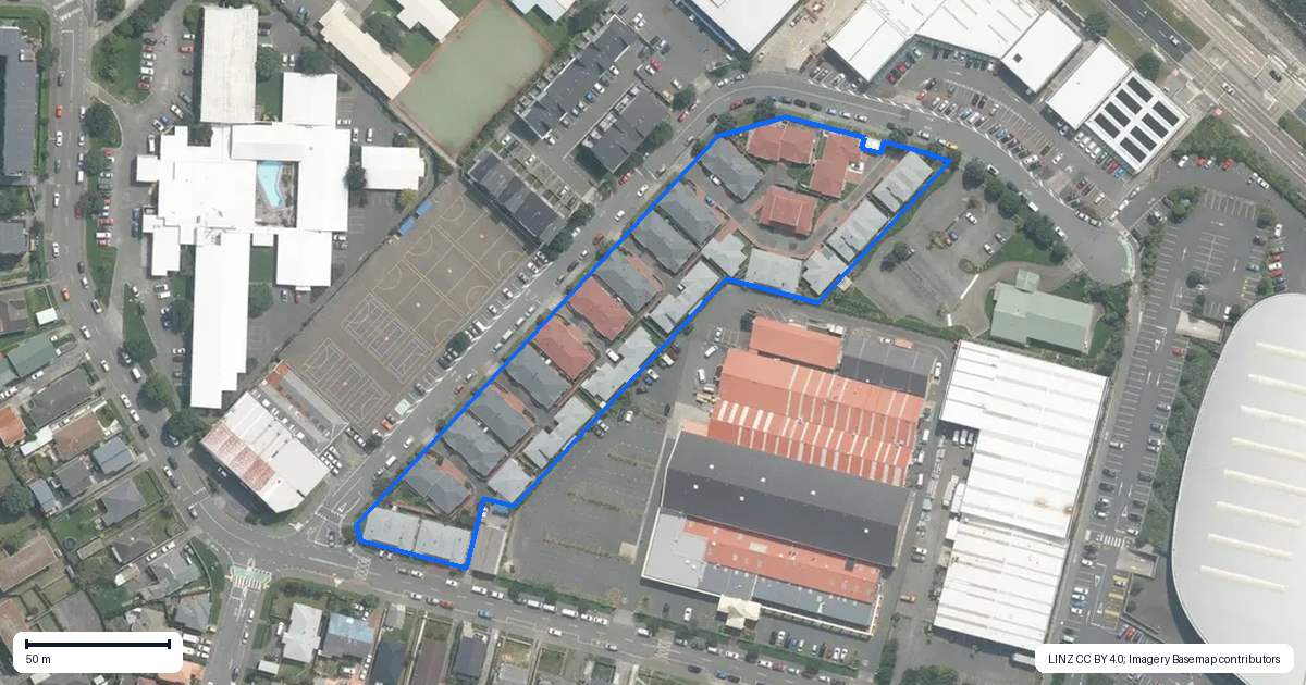 Property context map for 22/25 Tacy Street, Kilbirnie, Wellington