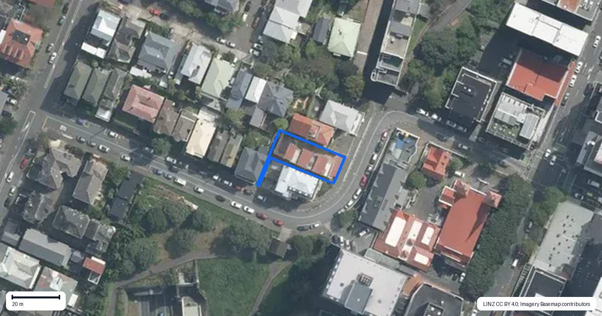 Property context map for 4A MacDonald Crescent, Te Aro, Wellington