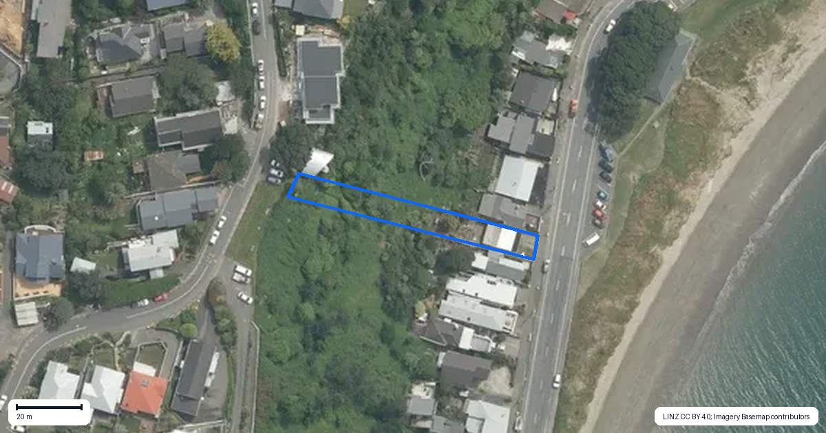 Property context map for 197 Marine Parade, Seatoun, Wellington