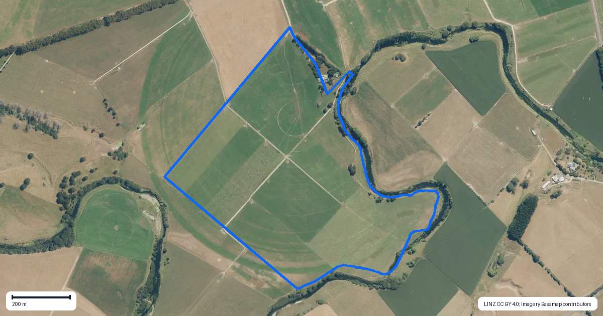 Property context map for 119 Te Whiti Settlement Road, Te Whiti, Gladstone