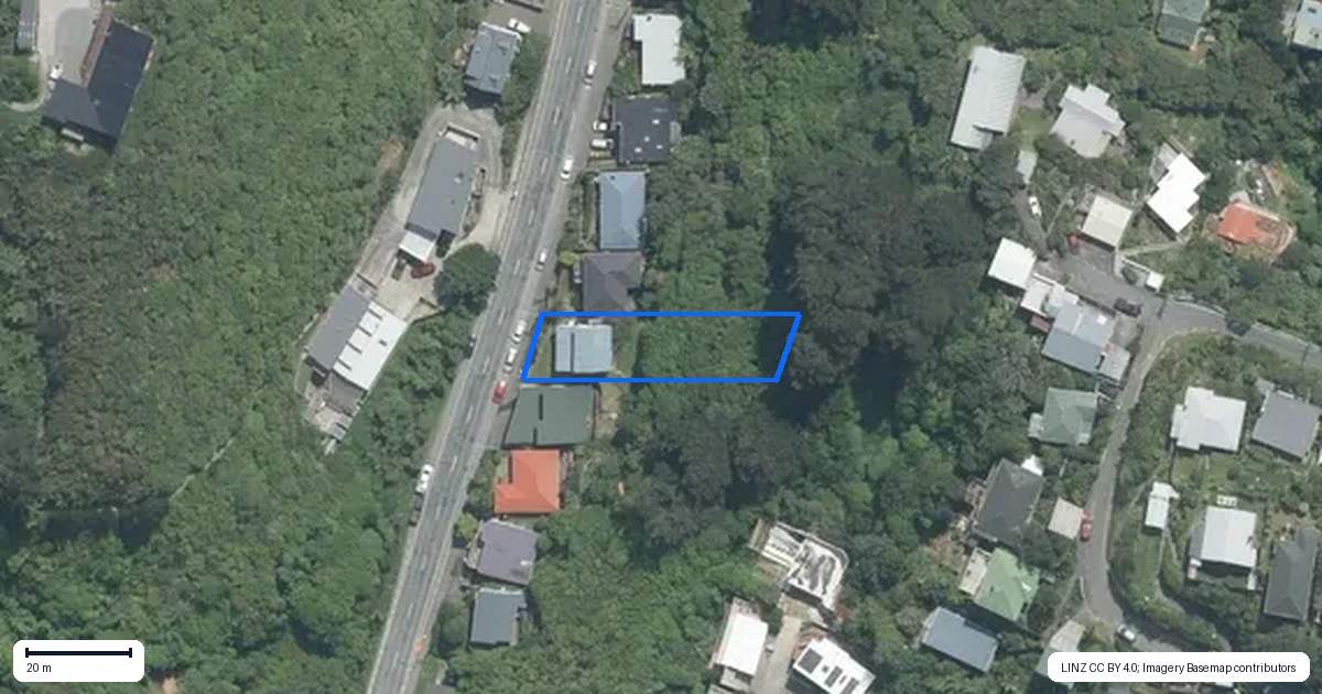Property context map for 351 Ohiro Road, Brooklyn, Wellington
